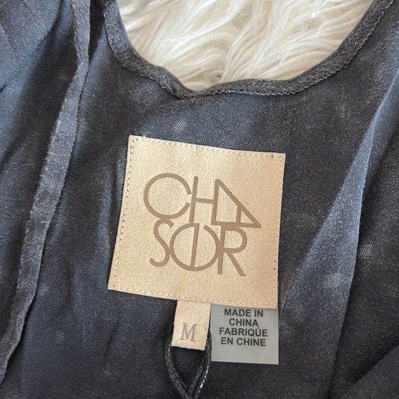 NWT, Chaser, Women’s Vented peplum ruffle cami in “vintage black”‎ - Picture 4 of 7